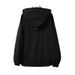 Giacca a vento oversize con cappuccio e cerniera – Giacca streetwear impermeabile con cuciture a contrasto (nero/bianco)_voghion.com