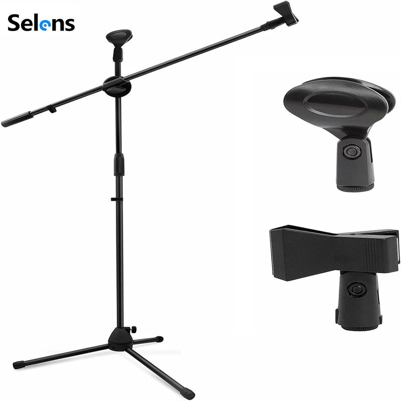 Selens Swing Boom Stativ Verstellbarer Cliphalter Abnehmbarer Bühnenmikrofonständer Photograpps_voghion.com