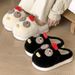 Plush cute women in winter, warm non slip, thick comfortable for home and indoor use, funny bowl, chicken, cotton_voghion.com