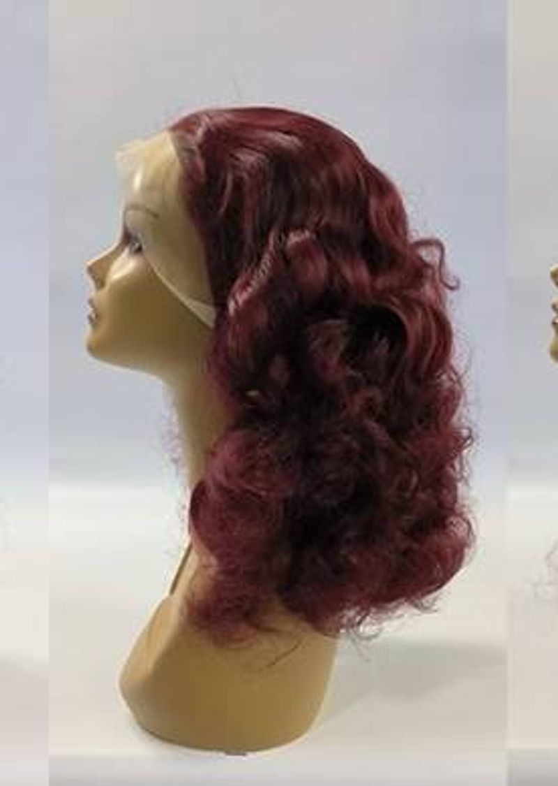 12in 16inch 20inch 13x4 Full Lace Frontal Spring Bouncy Curly Human Hair Wigs 250% Density Burgundy 99J Short Loose Wave Bob Wig PrePlucked_voghion.com