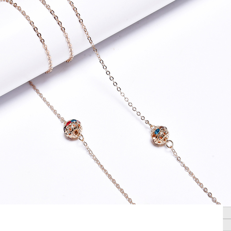 Unisex Glasses advanced sense mask Titanium steel chain anti-slip anti-loss chain Retro pearl wholesale chain sunglasses mask chain_voghion.com