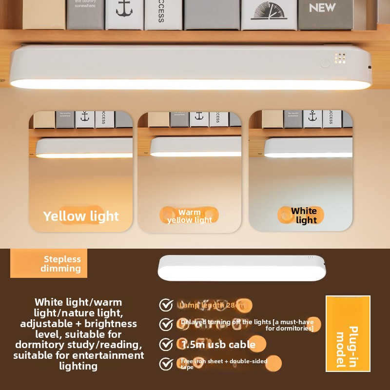 LED Desk Lamp With Remote Control - Rechargeable & Adjustable Study Light, 3 Color Modes, Dimmable For Bedroom/Office/Dorm, Plug-in Or Battery Powered_voghion.com