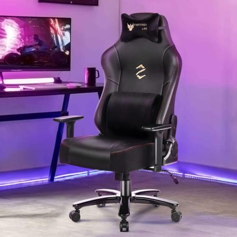 Gaming Stuhl Mit Massagefunktion Racing Gamer Stuhl Mit Massage Lendenwirbelstütze Gaming Kissen Verstellbare Armlehne 3D_voghion.com