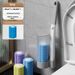 Disposable Toilet Brush Set With 6 Refill Heads – Long Handle & Wall-Mount Holder (Grey/White, Ocean/Lemon/Lavender Scent)_voghion.com