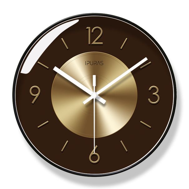 Yipula 7077 Light Luxury Simple Modern New Decorative Home Silent Watch Living Room Wall Clock_voghion.com