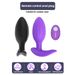 Vibratore anale con telecomando, con spina anale, massaggiatore per la prostata, viola e nero._voghion.com