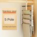 Stainless Steel Foldable Pants Hangers - Space Saving, Closet Organizers For Jeans, Leggings, Trousers, Slacks, Durable Metal Construction_voghion.com