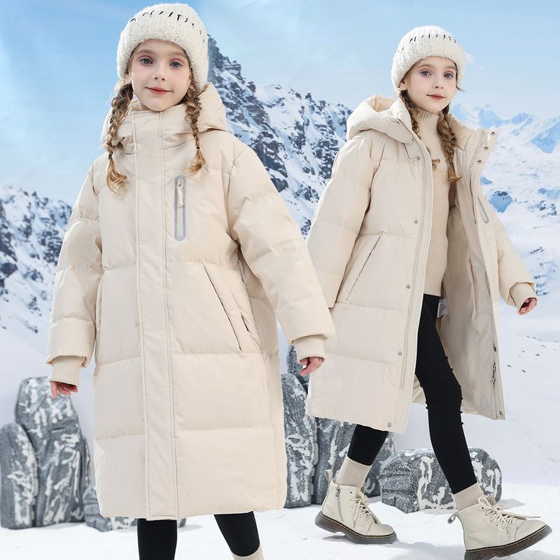 【】 Extremely cold boys girls down and cotton jackets, long styles, over the knee for parent-child, medium to large_voghion.com
