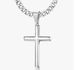 Collier avec pendentif croix en acier inoxydable style hip-hop pour homme, bijou simple et classique_voghion.com