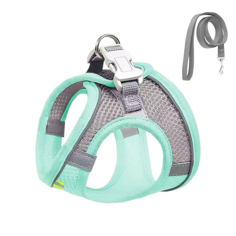 Pet Chest Harness Summer Breathable Reflective Dog Leash_voghion.com