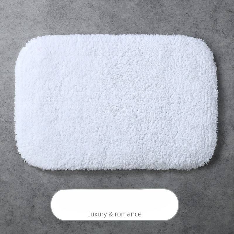 Beş Yıldızlı Otel Saf Pamuklu Peluş Kalın Banyo Zemin Matı Banyo Emici Pamuklu Zemin Havlusu Ayak Matı Kaymaz Mat_voghion.com