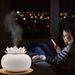 Lotus Aromatherapy Machine Office Ceramic Gift Home Mini Essential Oil Moisturizing Touch Humidifier_voghion.com