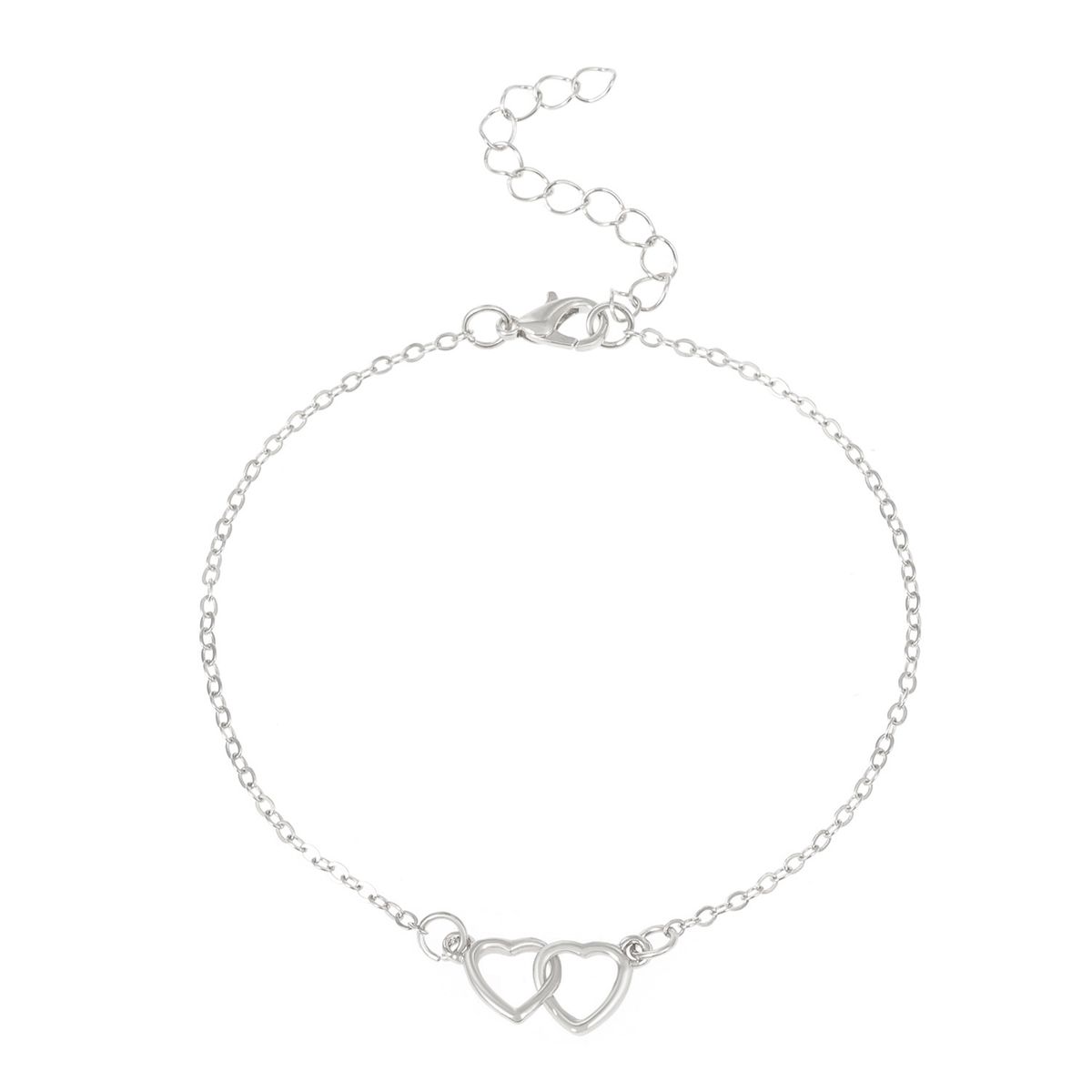 Einfache Liebe Fußkettchen weibliche Persönlichkeit Temperament ineinander greifende hohle herzförmige Fußkettchen Strand Fußschmuck_voghion.com