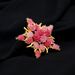 Broche Pentagrama Temperamento Azul Rosa Mudança Gradual Rosa Flor Corsage Mulher_voghion.com