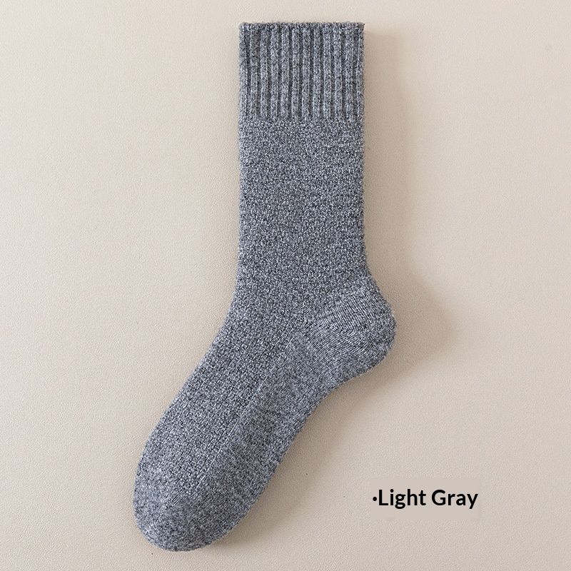 Wangjia Wangjia Erkek Yün Sonbahar Kış Polar Astarlı Sıcak Orta Baldır Kalınlaştırılmış Soğuğa Dayanıklı İş Seyahati Günlük Ev Düz Renk_voghion.com