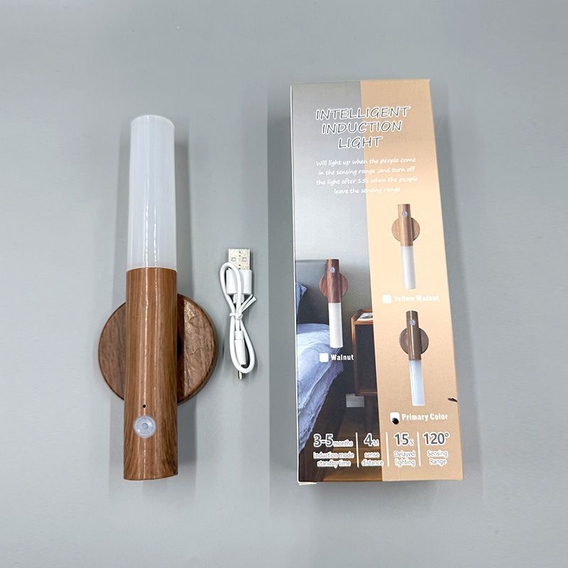Intelligente Menschlichen Körper Induktion Nachtlicht Led Smart Home Lade Atmosphäre Licht Home Korridor Gang Holz Induktion_voghion.com
