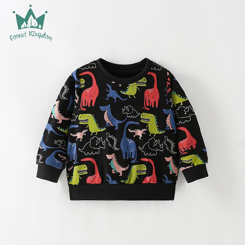 Children's Clothing Children's Hoodie Boy Autumn And Winter Dinosaur Long-sleeved Hoodie_voghion.com