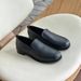 23 Early Spring New Cowhide Round Head Simplified Lefu Sleeve Comfortable And Versatile Single Shoes Shallow Mouth Flat_voghion.com