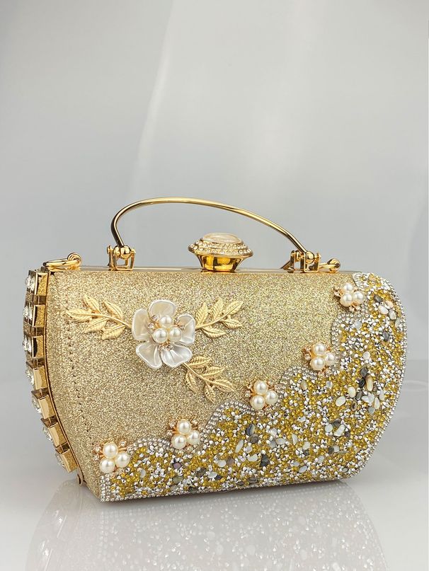 2023 New Princess Bag With Hardware, Rhinestones, Floral Decorations Evening Banquets And Formal Occasions, Elegant_voghion.com