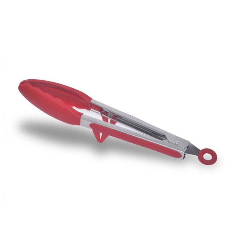 9/12 inch stainless steel silicone tape foot bread barbecue heat insulation food clip_voghion.com