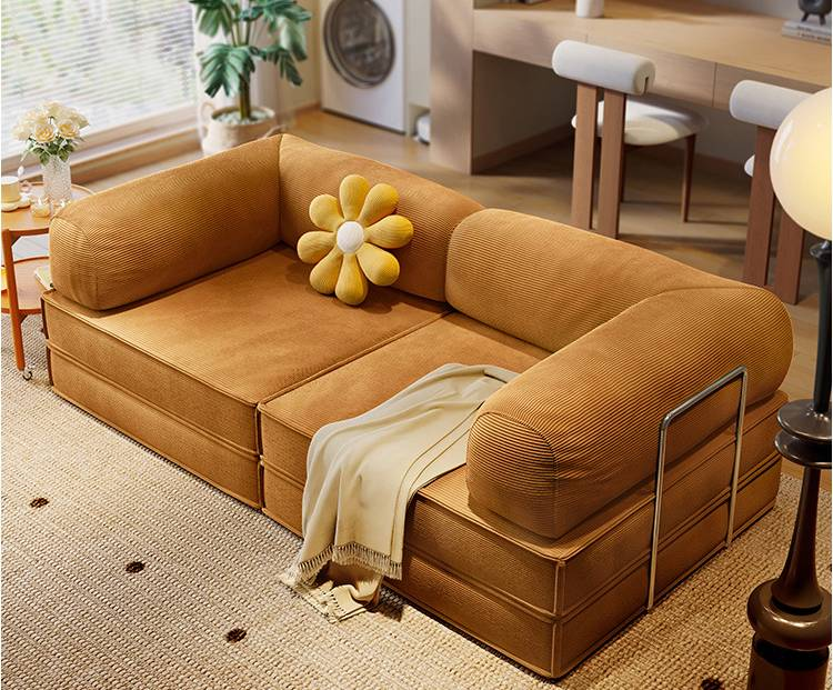 Full Sponge Frame Corduroy Compression Sofa 2030*_voghion.com