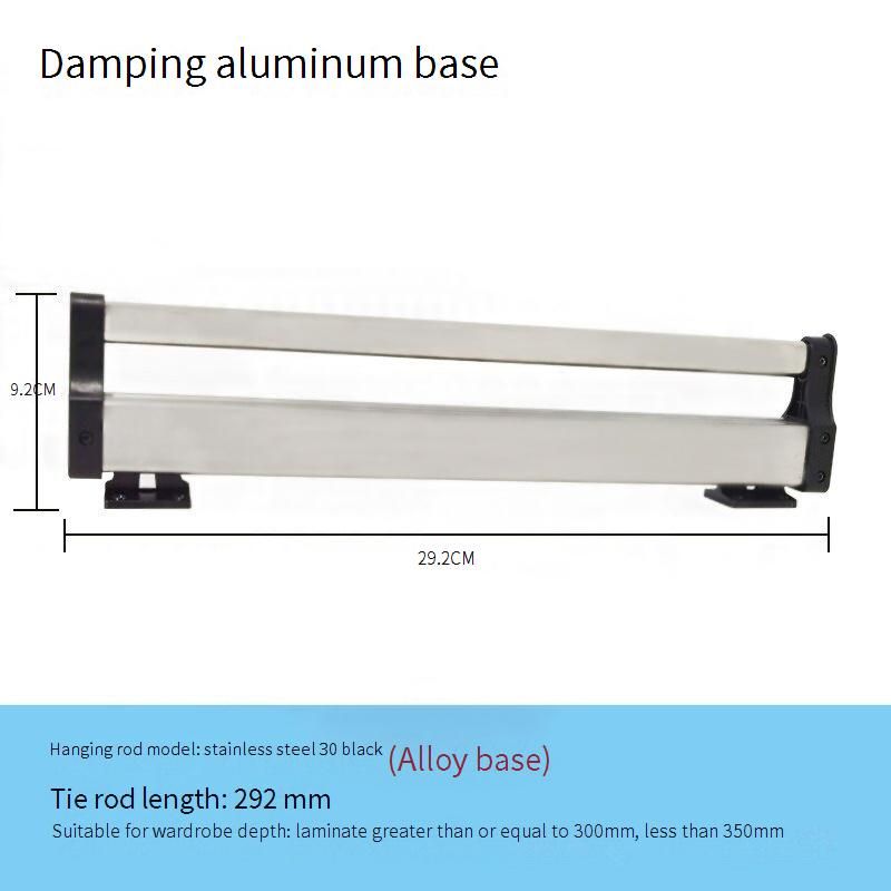 Pull-Out Pants Hanger With Damping System - Top Mounted Wardrobe Organizer Adjustable Slide Rail For Trousers Storage​​_voghion.com