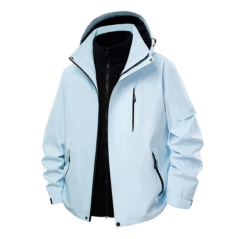Herrenbekleidung Outdoorjacke Spritzwassergeschützte abnehmbare Outdoor-Bergsteiger-Reisejacke_voghion.com