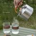 Teiera da campeggio in acciaio inossidabile 304, caffettiera a mano, bollitore portatile per acqua bollente all'aperto_voghion.com