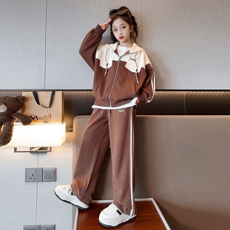 Hot Picked Girls' Western Style Leisure Big Kids Sports Baseball Suit Two Piece Set_voghion.com