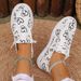 Cross-Border Plus Size 2024 Spring Autumn European And American Foreign Trade Round Toe Lace-Up Canvas Casual_voghion.com