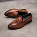 2025er Quaste Herren Spitzschuh Britische Slip-On Herren Casual Lederschuhe 2025 Neue trendige Loafer_voghion.com