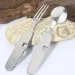 Camping Tableware Set Stainless Steel Folding Fork Spoon Knife Bottle Opener Removable Tableware Travel Kitchen User Portable_voghion.com