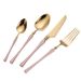 Stainless steel 304 small waist knife, fork, spoon, family hotel steak knife, fork, dessert spoon, mirror light Western tableware set_voghion.com