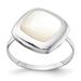 Sterling Silver Rhodium-plated Moon Mother Of Pearl Ring_voghion.com