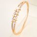 Luxury High-Quality Diamond-Studded Snake Head Flower Star Open Bracelet Shiny Rose Gold Elegant_voghion.com