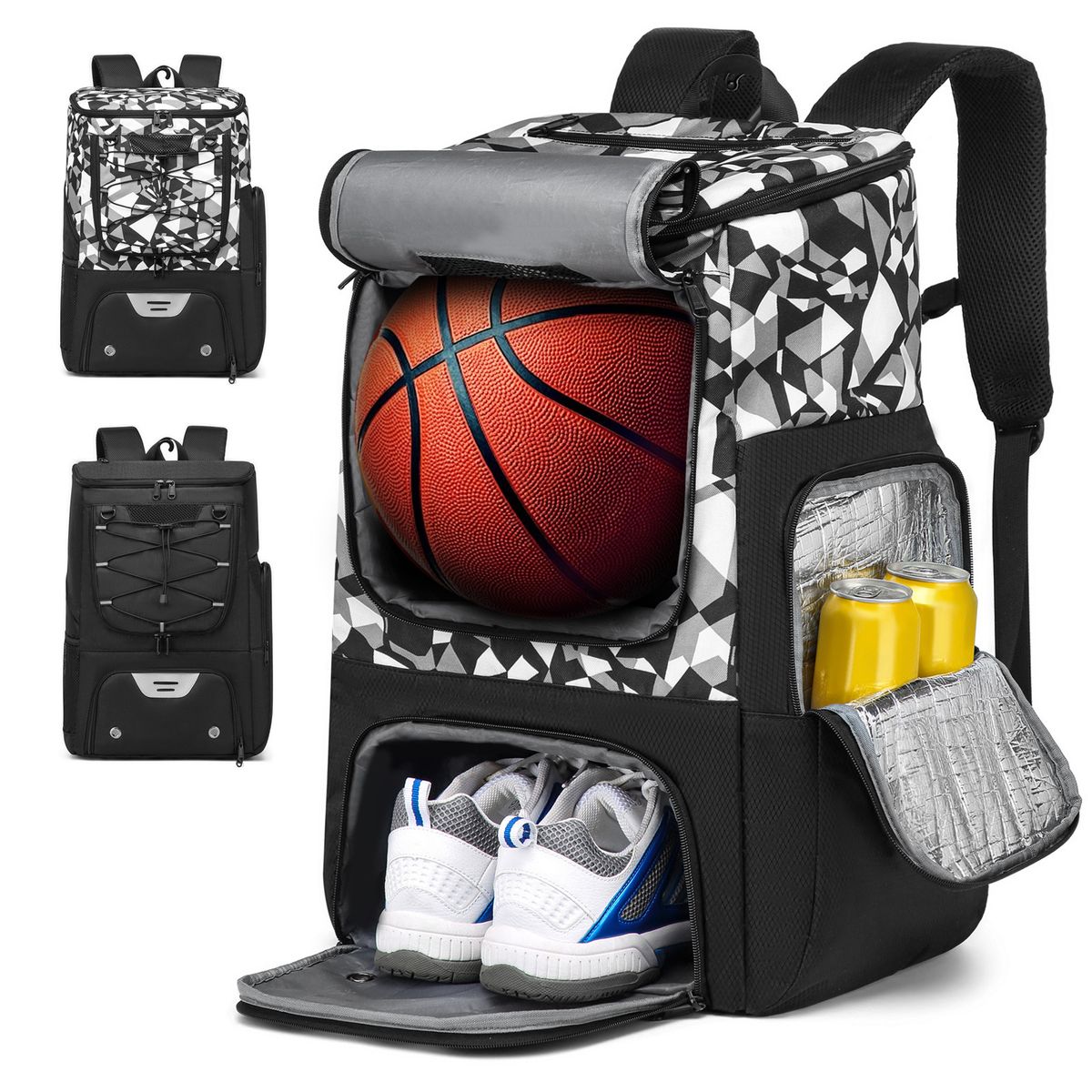 Multifunktionale Basketballtasche, Trainingstasche, große Kapazität, praktischer Rucksack, wasserdicht, wärmeisolierender Rucksack, Freizeittasche_voghion.com