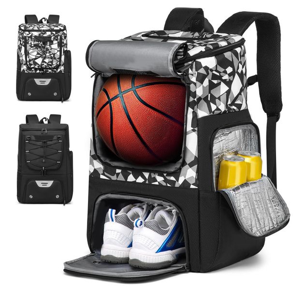 Multifunktionale Basketballtasche, Trainingstasche, große Kapazität, praktischer Rucksack, wasserdicht, wärmeisolierender Rucksack, Freizeittasche_voghion.com