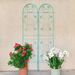 2 Pack Metal Garden Trellis 86.7" X 19.7" Rustproof Trellis For Climbing Plants Outdoor Flower Support Green_voghion.com