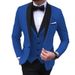 Men's Clothing Large Size Men's Suit Slim Fit Double Fork Groom Dress 3 Piece Suit Formal Casual Solid Color_voghion.com
