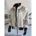 Men’s Fair Isle Knit Zip-Up Jacket – Ethnic Embroidery Stand Collar Coat, Contrast Color Block Design (M-XXL, Beige/Grey)_voghion.com