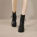 【9.5cm Heel Lift】Women's Faux Fur Martens 25 Winter New Arrival Versatile Thick Soles Mid-Calf Elastic Boots_voghion.com