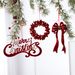 Burgundy Velvet Christmas Ornaments Set – Elegant Flocked Holiday Decor For Tree & Home (12 Styles: Deer, Bow, Snowflake & More)_voghion.com