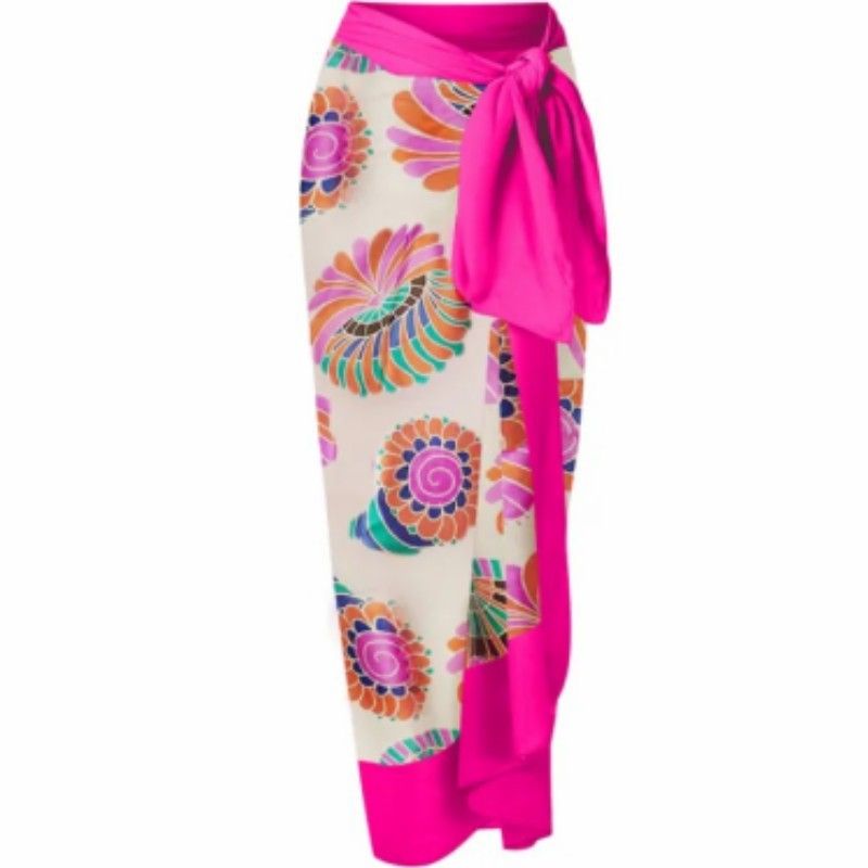 Women's Clothing Retro Print One Piece Swimsuit Women's Hot Spring Resort Beach Skirt Two Piece Swimsuit_voghion.com