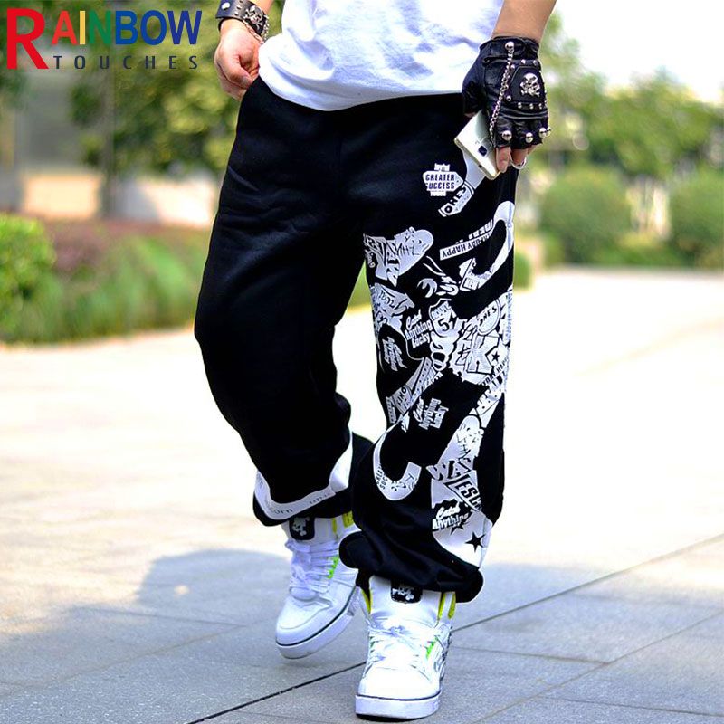 Rainbowtouches New Fashion Casual Sports Training Fiess High Street Style Pant Men's Hip Hop Letters Oversize Loose_voghion.com