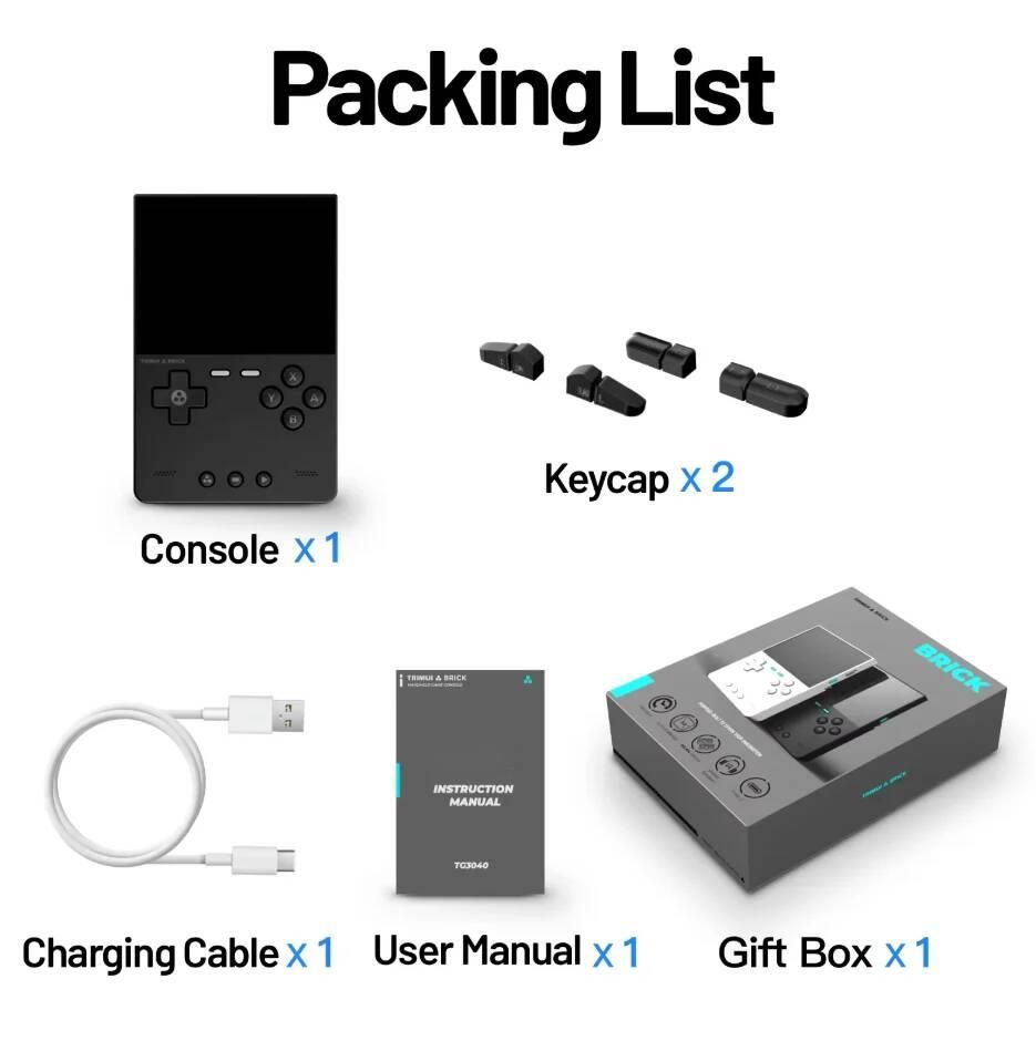 Console portatile TRIMUI BRICK con sistema Linux da 3,2'', schermo IPS da 400PPI, lettore di giochi da 3000mAh_voghion.com
