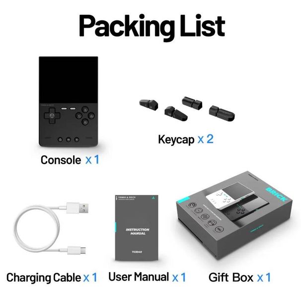 Console portatile TRIMUI BRICK con sistema Linux da 3,2'', schermo IPS da 400PPI, lettore di giochi da 3000mAh_voghion.com