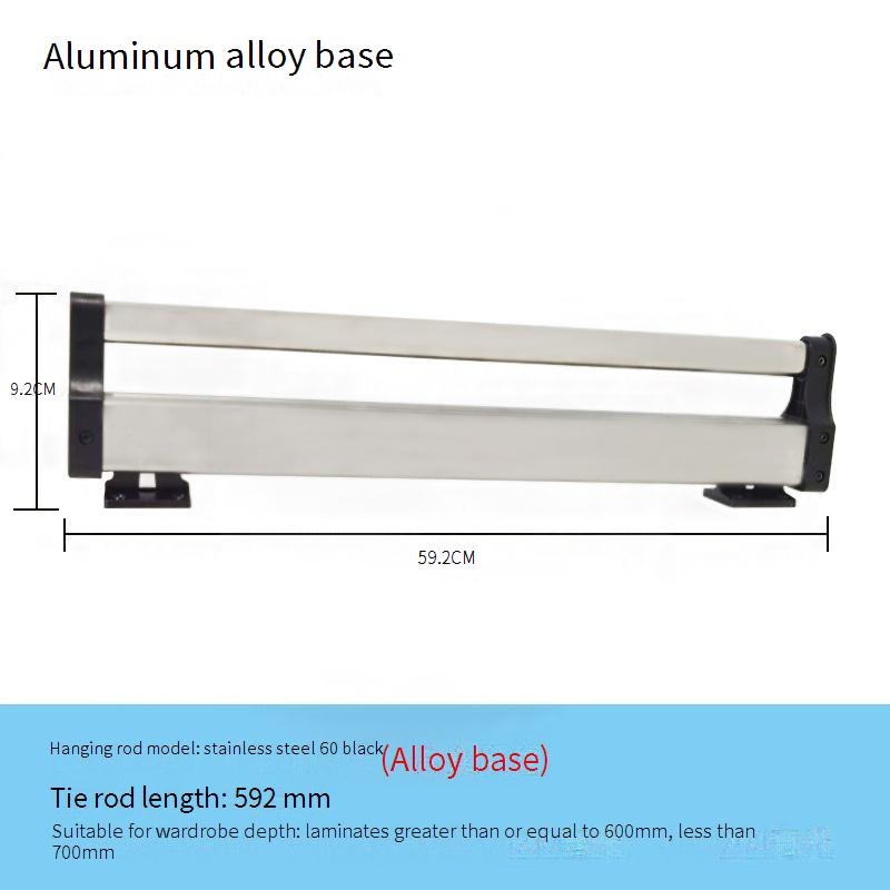 Ruimtebesparende, uitschuifbare broekenrek - Robuuste, bovenaan gemonteerde, uitschuifbare kastorganizer voor de garderobekast (verstelbare lengte en soepele schuifrail)_voghion.com