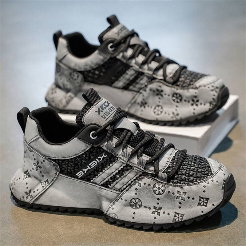 Fashion Sneakers Jogging Shoes Hiking Shoes Walking Shoes Men's Low Top Lace-Up Breathable Non-Slip Wear-Resistant Running Shoes_voghion.com
