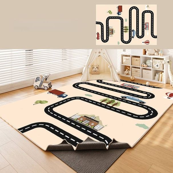 Interactive City Play Mat – Machine Washable Kids Rug With Traffic & Maze Designs (Detachable Base, Educational Floor Game)_voghion.com