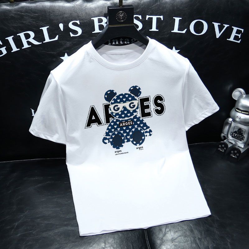 Maniche corte estive, nuovo marchio di cotone, versatile versione coreana, maniche alla moda, originale_voghion.com